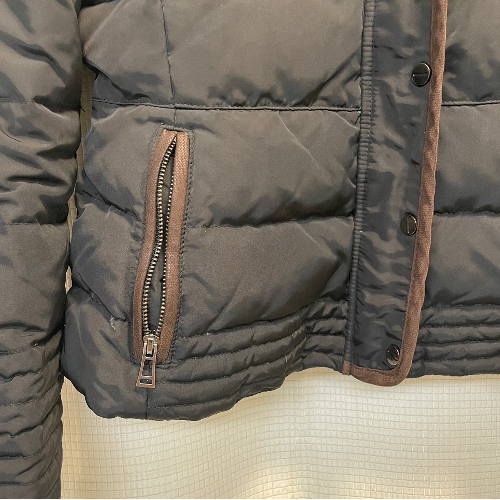 Zara Black Puffer Jacket Large - Picture 4 of 11